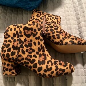 Charlotte Russe leopard ankle booties